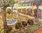 Vincent Van Gogh The Courtyard of the Hospital in Arles oil painting artist